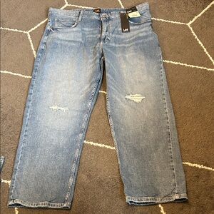 Lee Women’s Straight Fit Distressed Blue Jeans